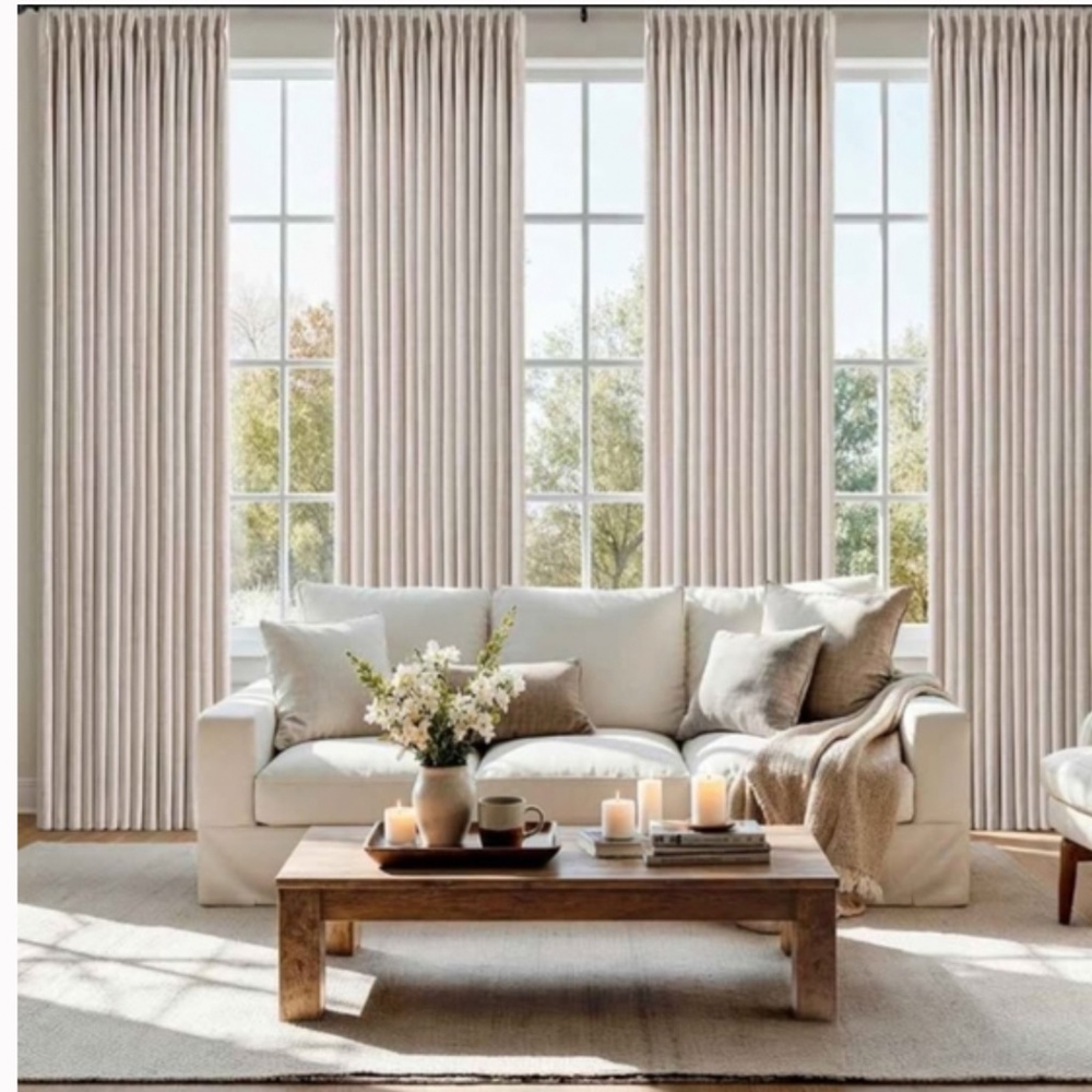 Bundle,2 sets =4)  Wamsutta Vintage manteux pinch pleat. 84 in window panel